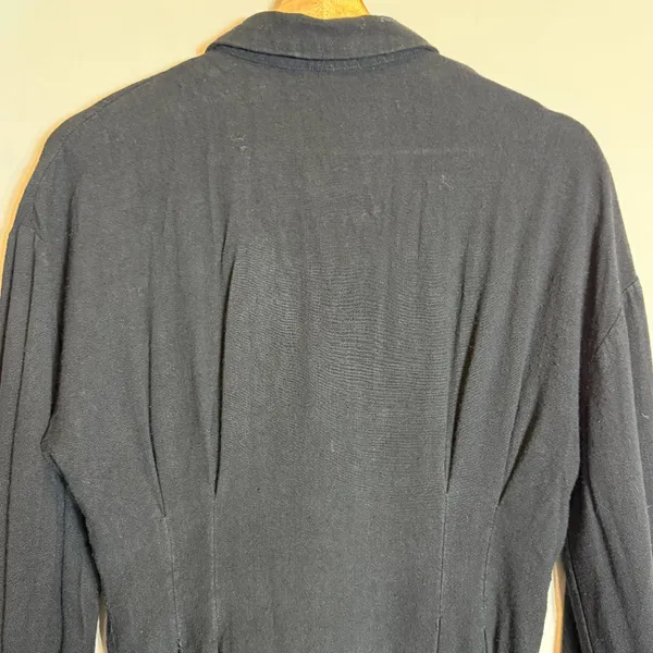 White Fox Feels Like A Holiday Shirt Dress Womens Small Black Micro Mini Pleated - Image 13