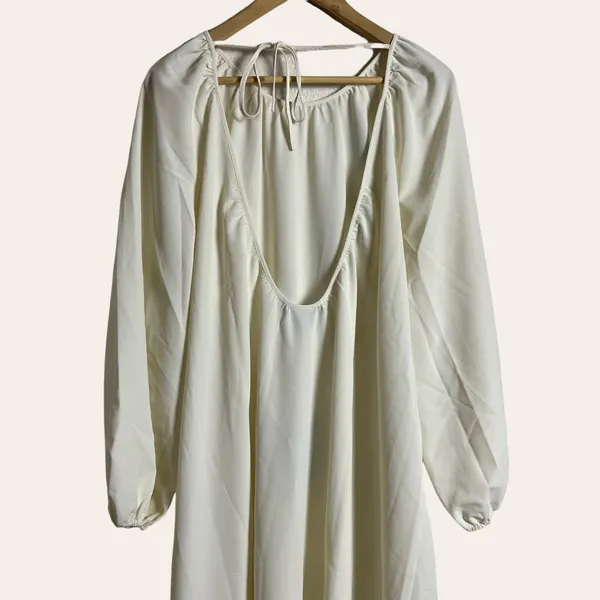 Hill House Simone Long Sleeve Maxi Dress in Coconut Milk Size L - Image 12