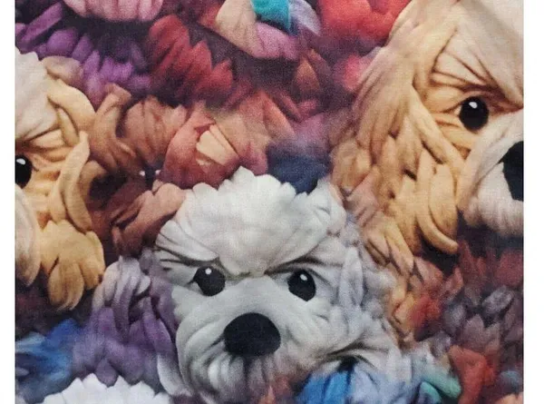 Dog Hoodie Women Medium All Over Print 3D Sweatshirt Long Sleeve Poodle Bichon - Image 3