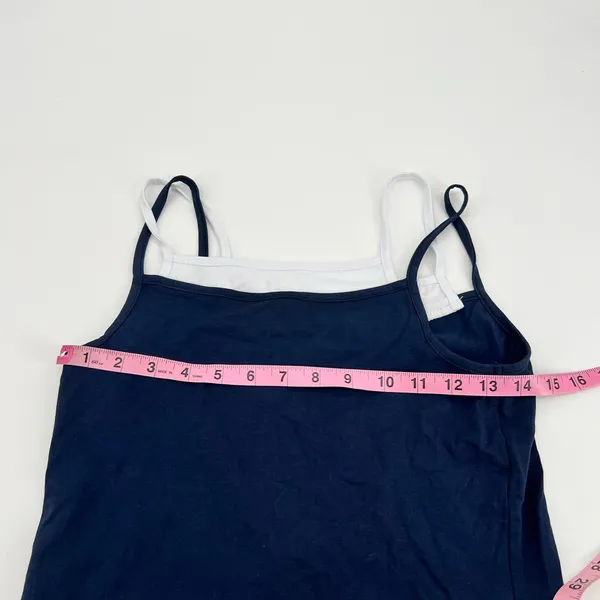 Yale Univerity blue & white game day spell out cropped tank top size medium - Image 3