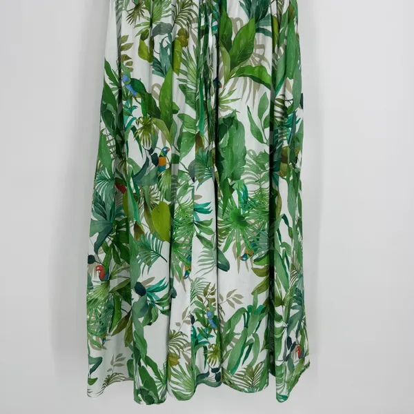 Antonio Melani Tropical Print Midi Dress Size‎ 2 Green Botanical Resort Chic - Image 5