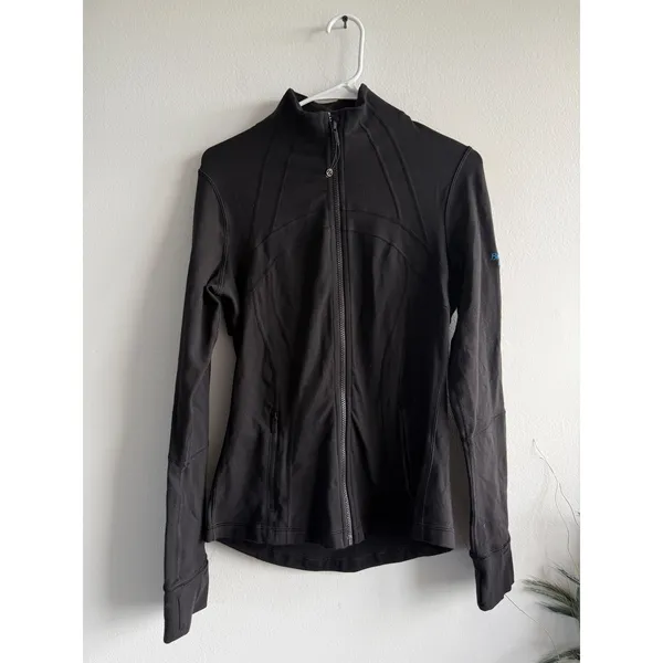 Lululemon Define‎ Jacket Black Full Zip Size 8 Breakaway from Cancer Logo - Image 2