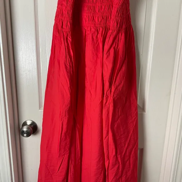 A New Day Woman’s Smocked Midi Slip Dress with pockets size large - Image 7