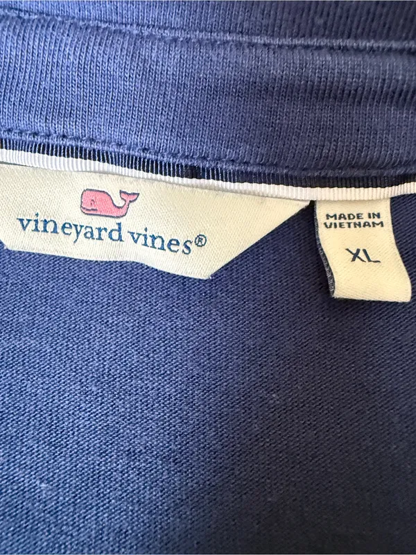 Vineyard‎ Vines XL Striped Deluxe Tee 3/4 Sleeve Modal Cotton Top Coastal Preppy - Image 3