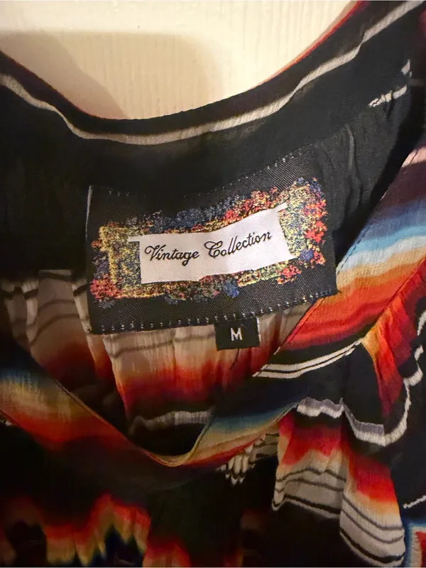 Striped Rainbow Peasant Blouse - Image 2