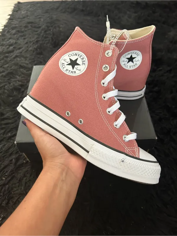 CONVERSE Chuck Taylor all star wedge platform lace up shoes sneakers sz 7.5 new - Image 9