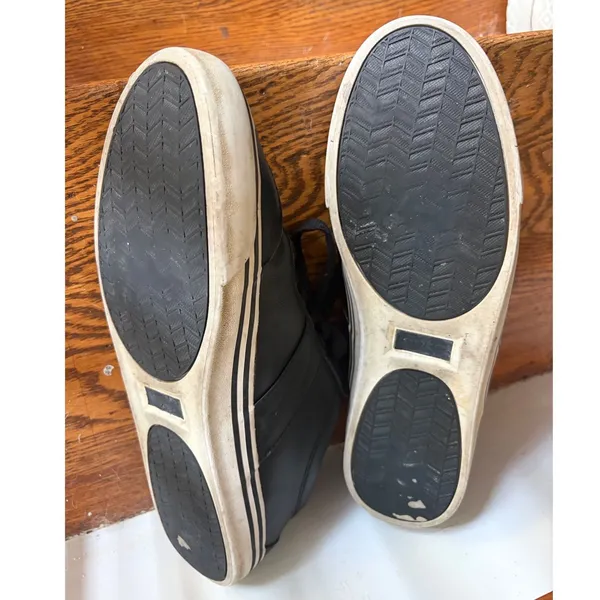 Polo Ralph Lauren Zev Low Black Leather Sneakers Women 11D 00001629 H13 - Image 4