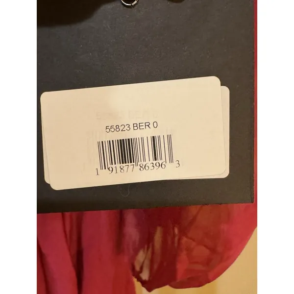 Ieena Mac Duggal Berry Fuchsia Cut out Puff Sleeve A Line Gown Size 0 - Image 6