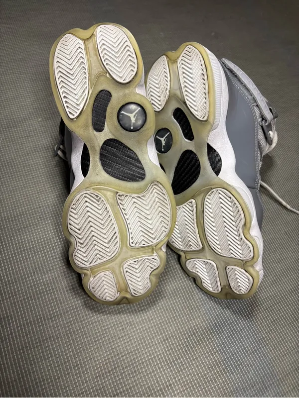 Jordan 6 Rings GS Cool Grey White Patent Leather Sneakers 323419-015 Youth 5.5Y - Image 7