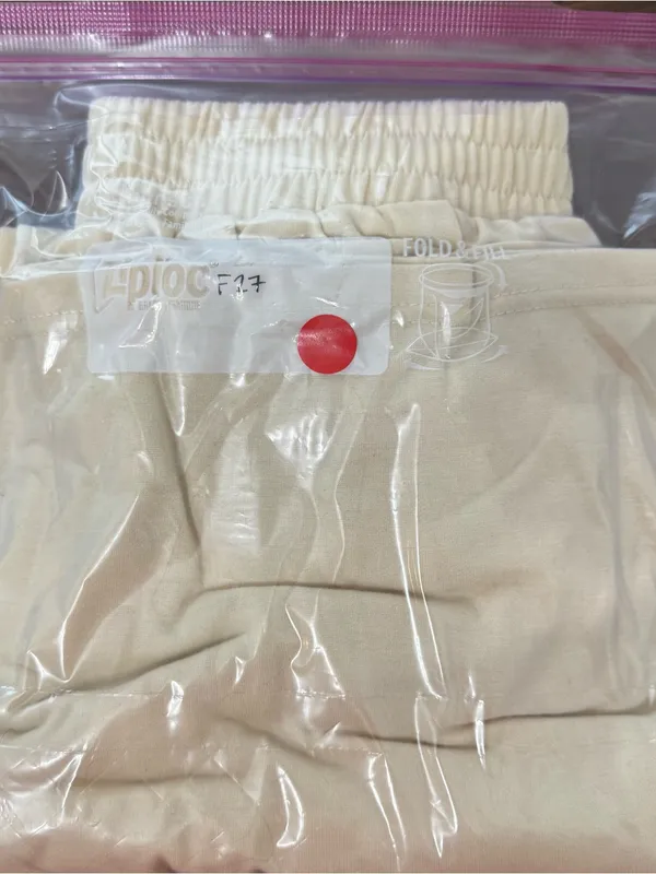 cream elastic-waist wide-leg lounge trousers. XS - Image 7