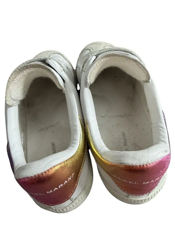 ISABEL MARANT White Leather LowTop Sneakers Size 30 / US 10 - Image 2
