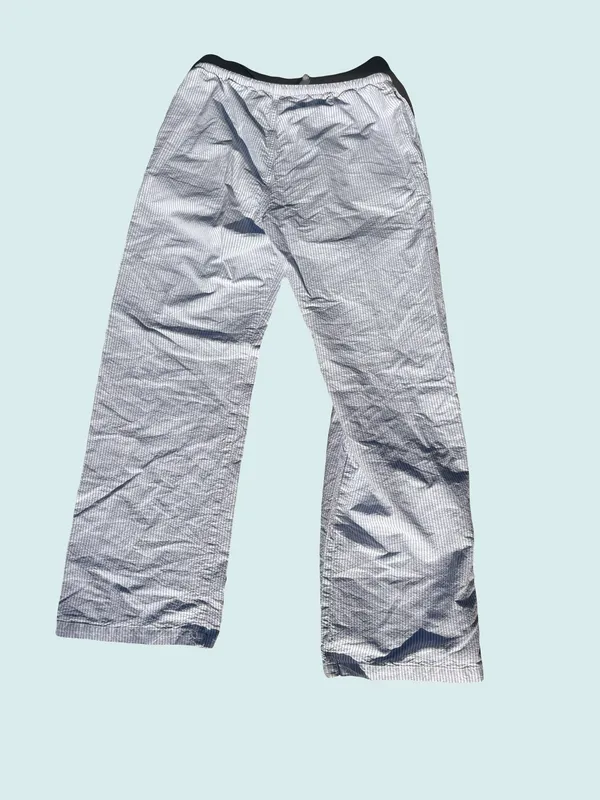 Brandy Melville Striped Anastasia Linen Pants blue and white striped - Image 3