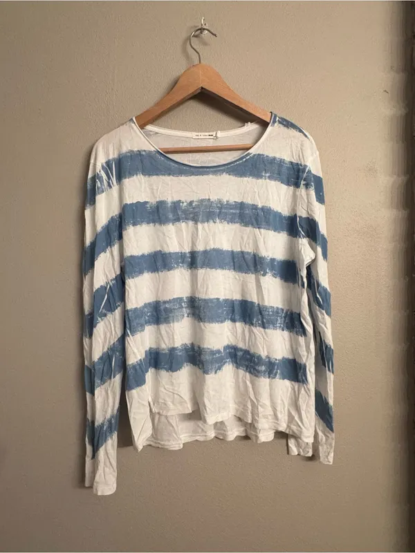 RAG & BONE Washed Stripe Long Sleeve Tee - Image 2