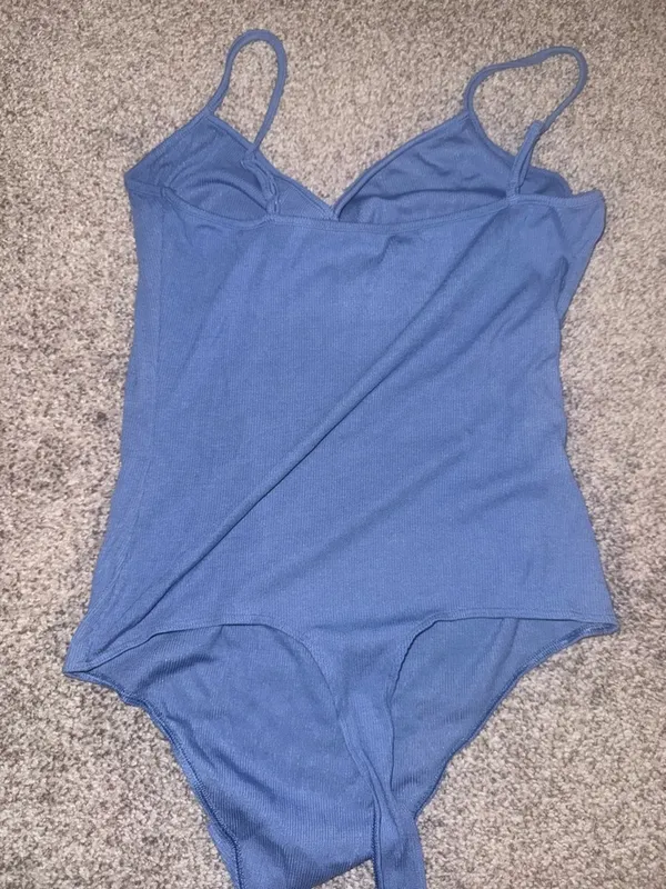 American Eagle Outfitters Navy Blue Ribbed Bodysuit - Image 3
