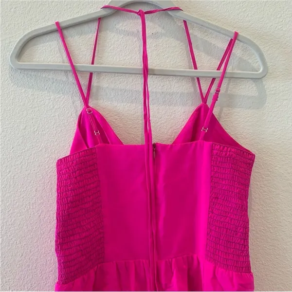Amanda Uprichard Barbie Hot Pink Mini Dress silk M - Image 6