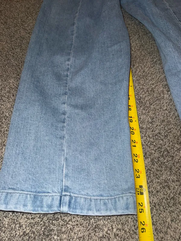 Madewell Emmett Wide-Leg Size 27 Light Wash Denim Jeans - Image 4