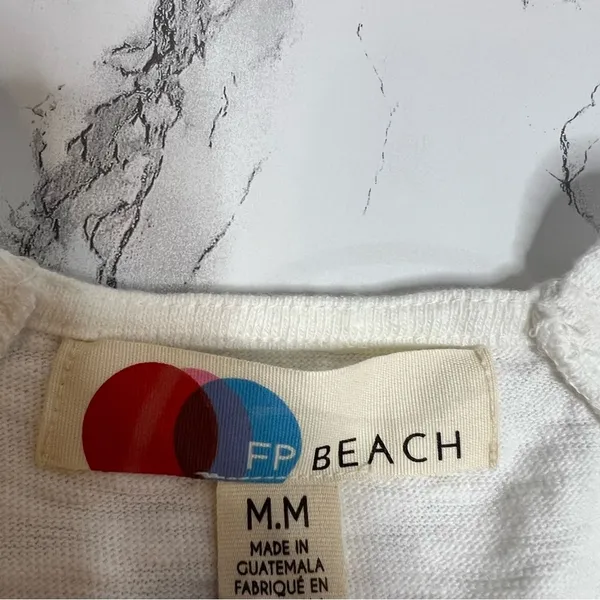 Free people‎ beach dream of you tunic dress Sz M white - Image 4