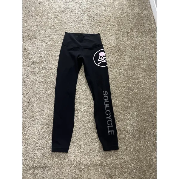 Lululemon Align High Rise Black Sz 4 Pant - 25" Skull Soul Cycle Retail $98 - Image 8