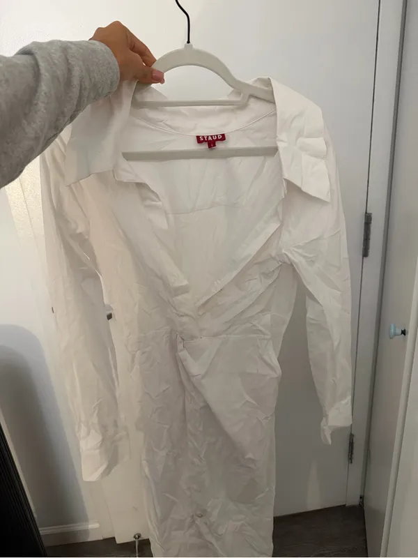 STAUD Clea Dress in White - Image 4