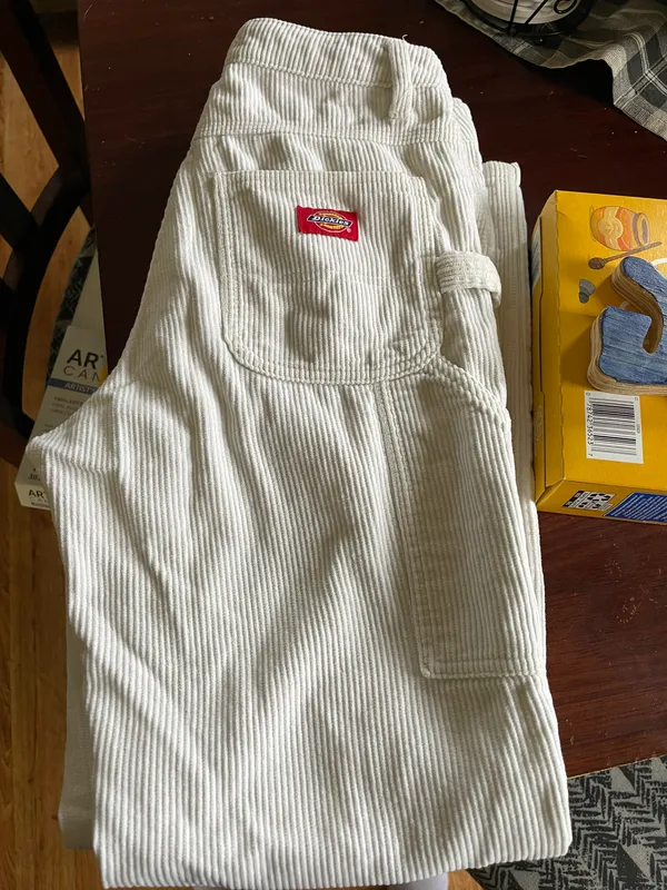 Dickies White Corduroy Cargos - Image 4