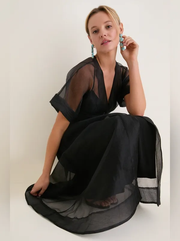 Staud Elle Dress in Black XS - Image 5