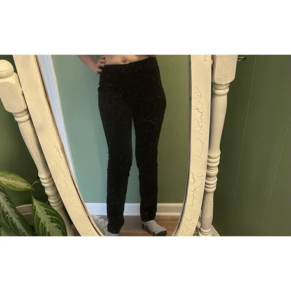 Tibi Pants Womens Size 4 Black Velvet Stretch Skinny Mid Rise Holiday - Image 8