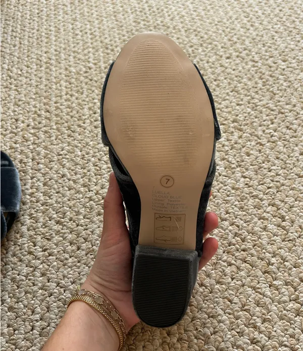 SOLE SOCIETY Luella Cloud Blue Crisscross Mules - Image 7
