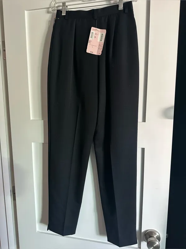 Classiques Entier women’s black wool lined Dress Pants vintage Nordstrom - Image 7