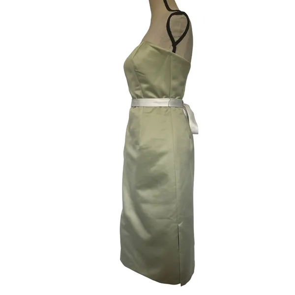 Alfred Sung Duchess Strapless Dress Sz 4 HOCO Y2K Wedding Guest Satin Prom - Image 7