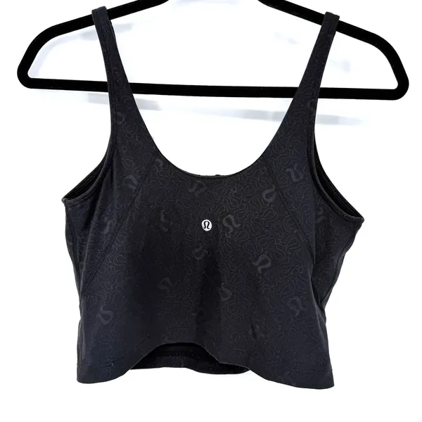 Lululemon Align Tank Top Yogo Emboss Black Womens Size 10 Nulu Built In Bra - Image 4