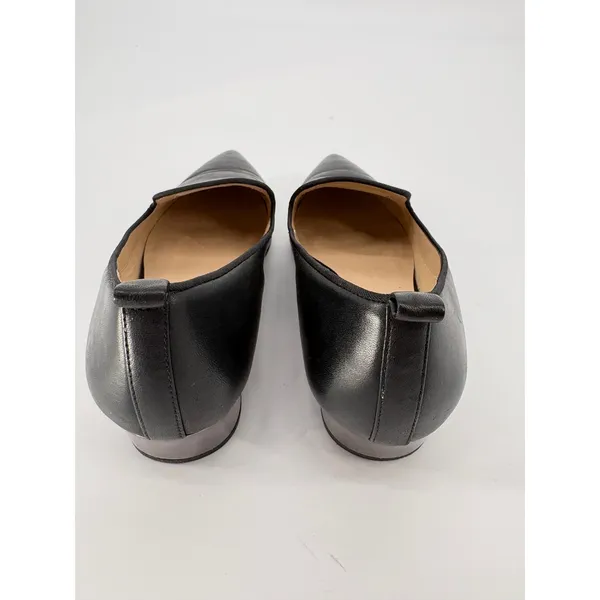 Franco Sarto Vianna Loafer Pump Womens 8 Black Leather Pointed Toe Block Heel - Image 9