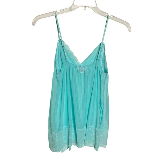Y2K Victoria's Secret Blue Sheer Babydoll Slip Nightie‎ Lace Large Romantic - Image 3