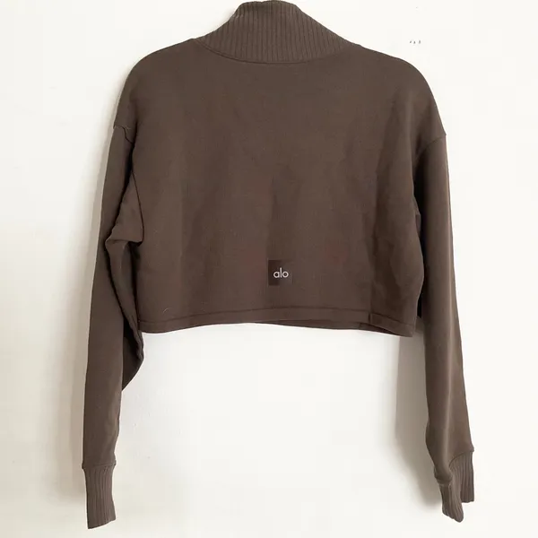 Alo Yoga Cropped Serenity Coverup Expresso S - Image 5