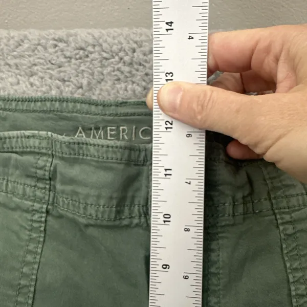 American Eagle Stovepipe Utility Pants Green Gorpcore Wide Leg Women's 16 x 30 - Image 9