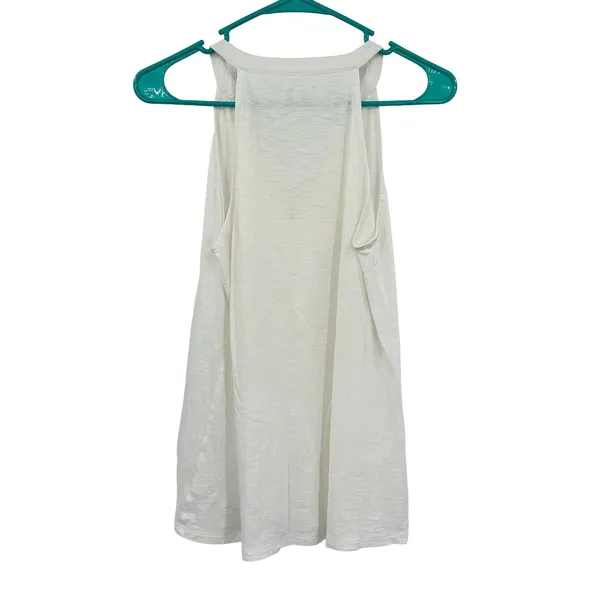 Lilly Pulitzer‎ size Small 100% pima cotton white tank top shirt blouse v neck - Image 2