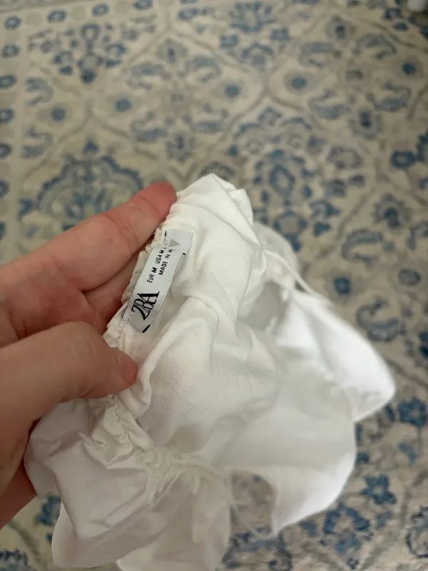 ZARA White Bubble Tank Top - Image 4