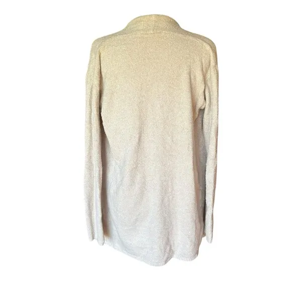 Barefoot Dreams Cozy Chic Lite Knit Beige Cardigan Sweater Waterfall Open Front - Image 2