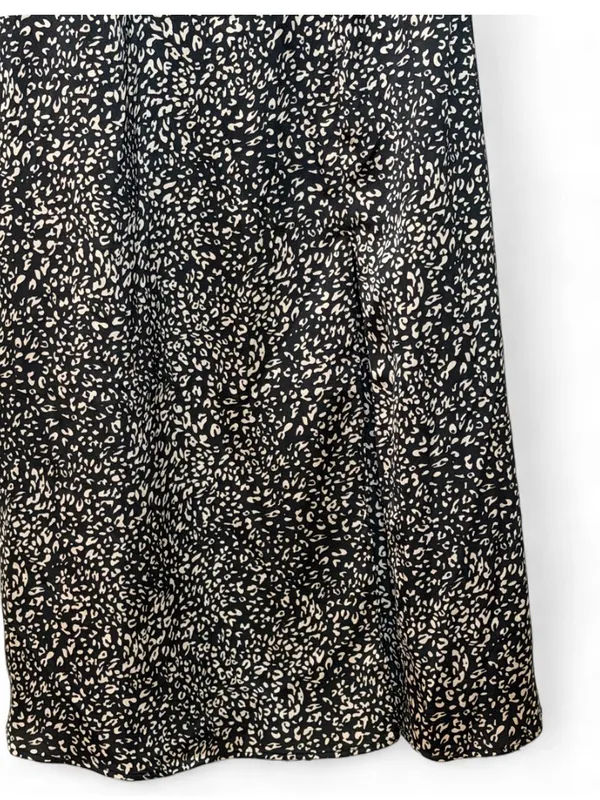 Lulus Women’s Being Bold Leopard Print Satin Midi Slip Dress Size Small - Image 9