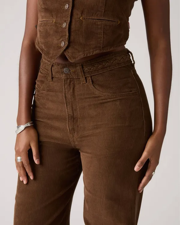 Levi's SET Ribcage Wide Leg Braided Women's Set- Brown - Image 5