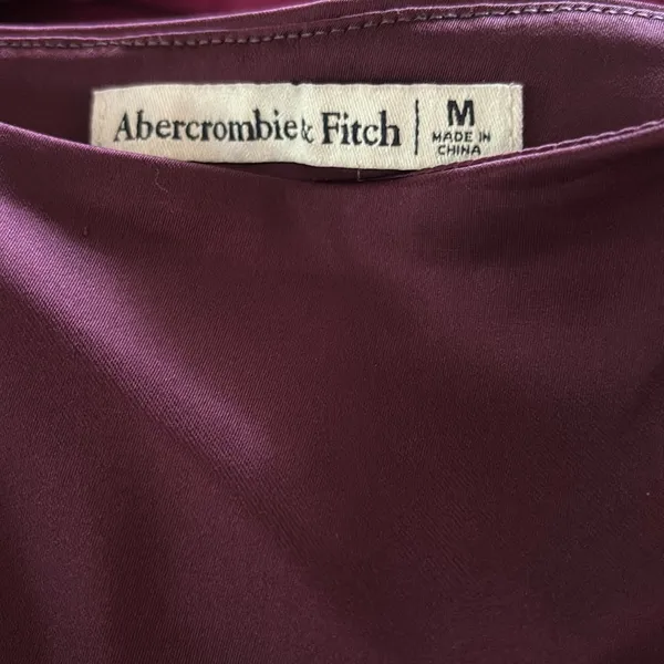 Abercrombie & Fitch Burgundy Stretch Corset Crop Top Sz M Gothic Goth Witch Dark - Image 4