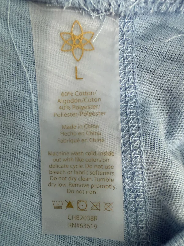 Harmony Balance Light Blue Women's Crop Top - Image 4