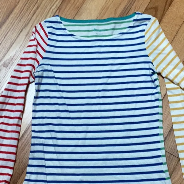 Boden Breton Sophie Hotch Potch Striped Top size 2 - Image 3