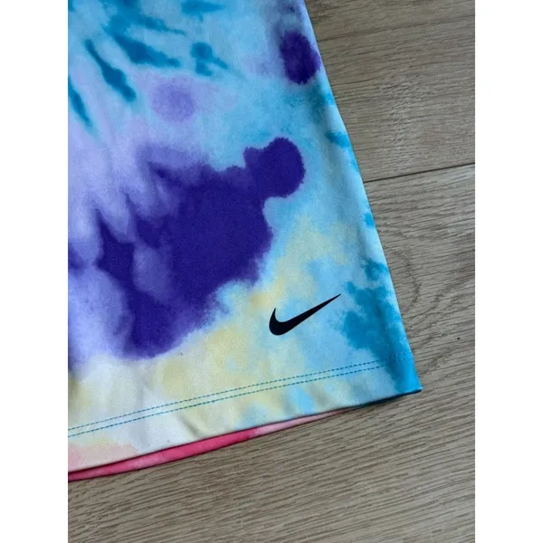 EUC Nike One Women's Mid-Rise 7" Tie-Dye Bike Shorts Multicolor training size S - Image 3