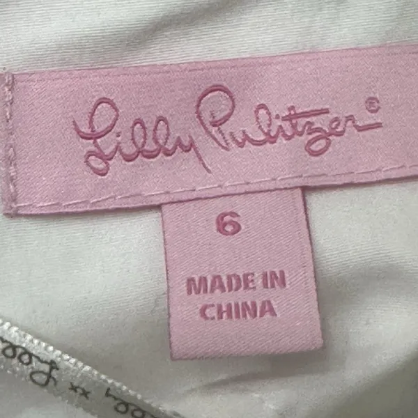 Lilly Pulitzer Franco Hotty Pink Forgot My Trunks Strapless Tie Back Dress‎ 6 - Image 8