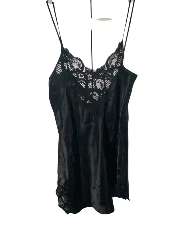 Vintage Victoria's Secret Gold label satin slip chemise lace mini nightgown - Image 6