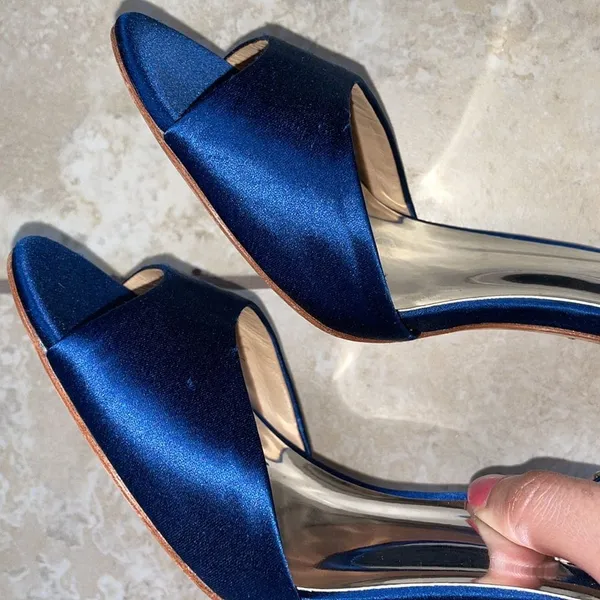 Size 7 Celeste badgley mischka Blue Open toe Heels - Image 9