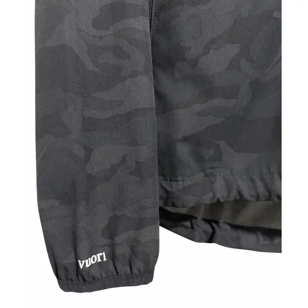 Vuori Outdoor Trainer Shell Hoodie Jacket‎ Black/Gray Camo Women's Size Medium - Image 7