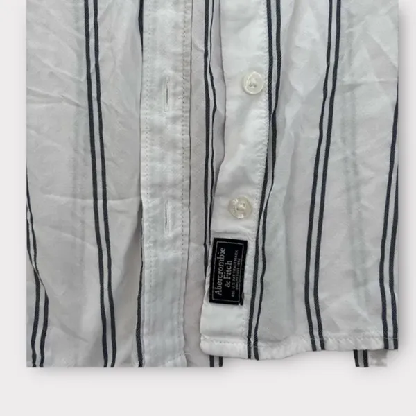 Black and White Striped Abercrombie & Fitch Button Down - Image 2