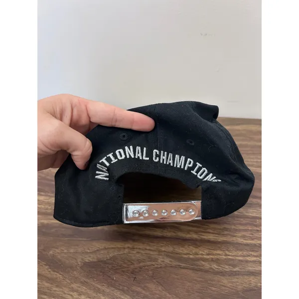 Jordan Brand UNC Tar Heels 2017 NCAA National Champions Snapback Hat Black Silv - Image 6