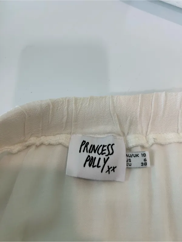 Princess Polly Tiered White Mini Skirt — Size US 6 - Image 2